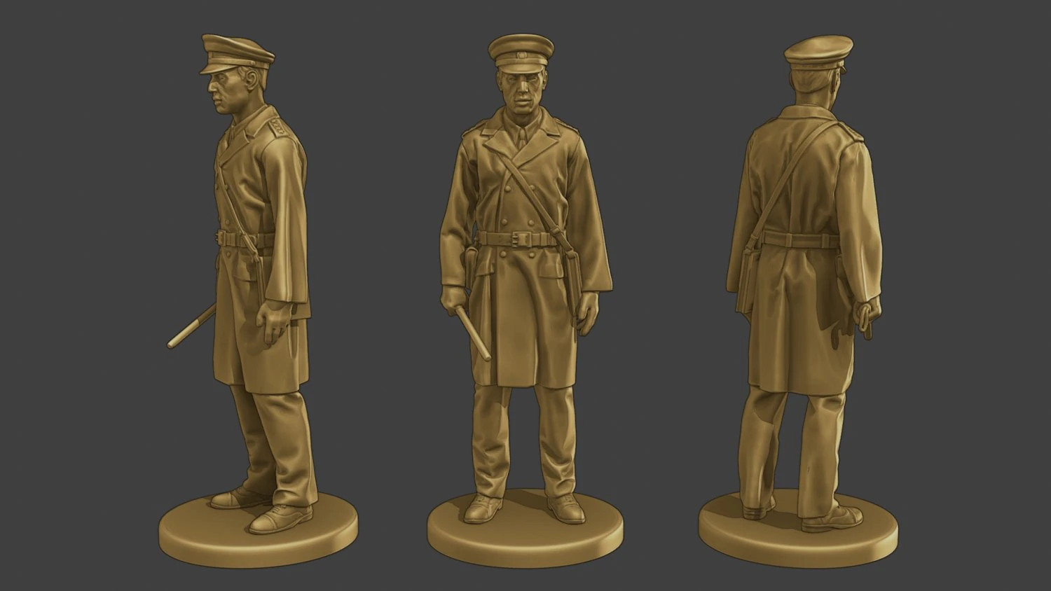 CzechoSlovak Communist Police CCP1 3 3D Print Model .c4d .max .obj .3ds .fbx .stl .blend 