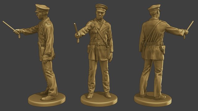 CzechoSlovak Communist Police CCP1 4 3D 프린트 모델 .c4d .max .obj .3ds .fbx .stl .blend 