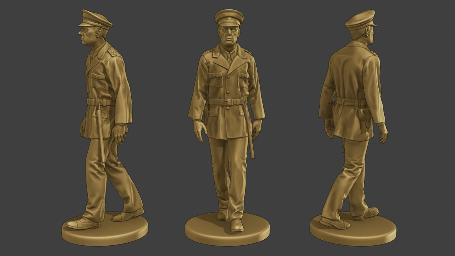 CzechoSlovak Communist Police CCP1 7 3D Print Model .c4d .max .obj .3ds .fbx .stl .blend 