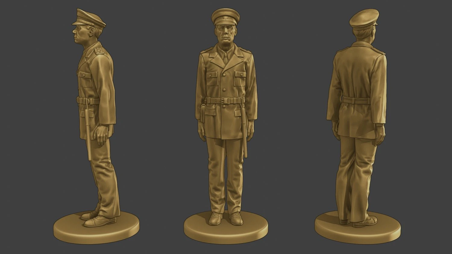 CzechoSlovak Communist Police CCP1 8 3D Print Model .c4d .max .obj .3ds .fbx .stl .blend 