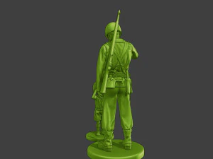 American soldier ww2 Attention LB A15 3D Print Model