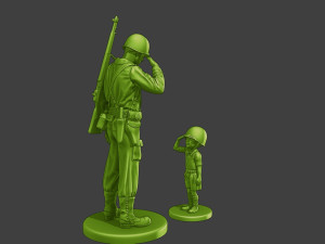 American soldier ww2 Attention LB A15 Modelo de Impressão 3D