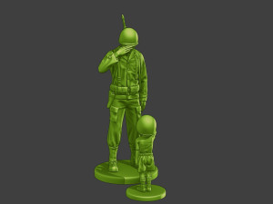 American soldier ww2 Attention LB A15 Modelo de Impressão 3D