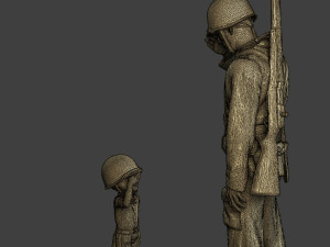 American soldier ww2 Attention LB A15 Modelo de Impressão 3D