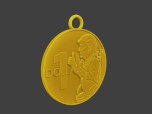 Donald trump Coin Biohazard Model do druku 3D