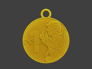 Donald trump Coin Biohazard Model do druku 3D