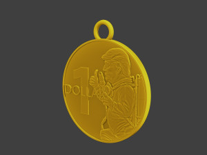Donald trump Coin Biohazard Model do druku 3D