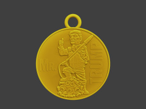 Donald trump Coin Biohazard Model do druku 3D