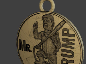 Donald trump Coin Biohazard Model do druku 3D