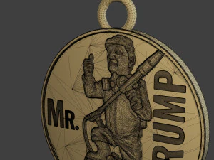 Donald Trump Coin Biohazard Modelo de Impressão 3D