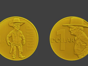 डोनाल्ड ट्रम्प सिक्का चरवाहा 3D प्रिंट मॉडल