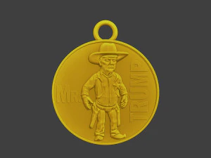 डोनाल्ड ट्रम्प सिक्का चरवाहा 3D प्रिंट मॉडल