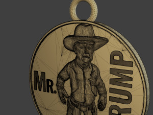Donald trump Coin Cowboy 3D 프린트 모델