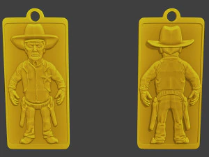 Donald Trump Pin Cowboy Modèles 3D en vedette