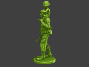 American soldier ww2 Child A15 Model do druku 3D