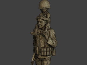 American soldier ww2 Child A15 Model do druku 3D