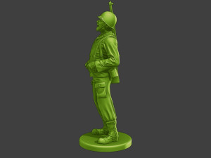 American soldier ww2 laugh 3 A15 3D Print Model
