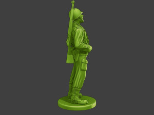 American soldier ww2 laugh 3 A15 3D Print Model
