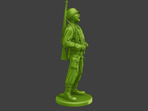 American soldier ww2 laugh 3 A15 3D Print Model
