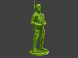 American soldier ww2 laugh 3 A15 3D Print Model