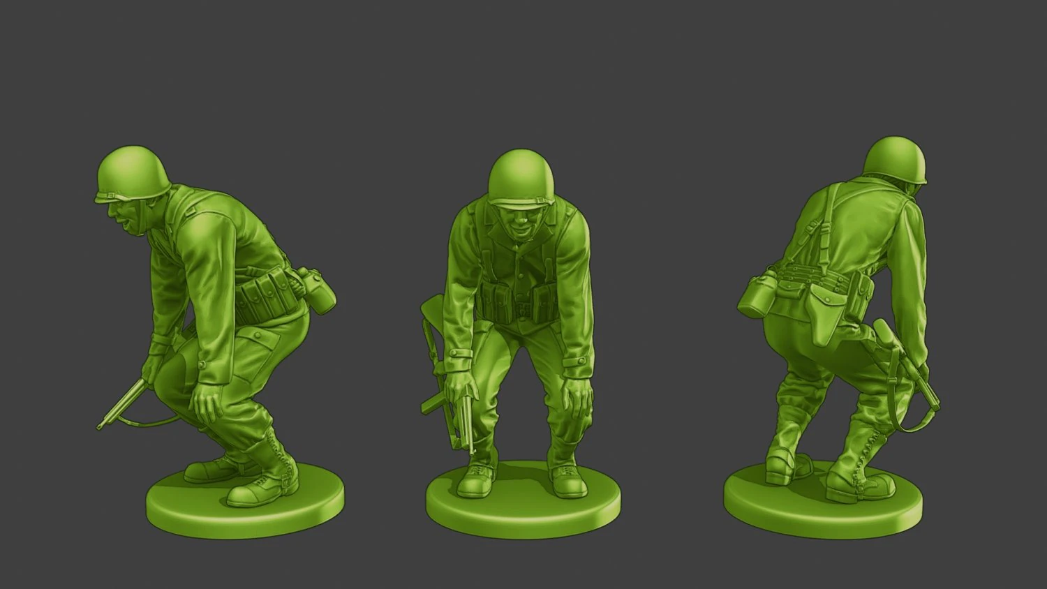 American soldier ww2 laugh 4 A15 3D Print Model .c4d .max .obj .3ds .fbx .stl .blend 