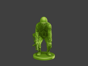 American soldier ww2 laugh 4 A15 Model do druku 3D