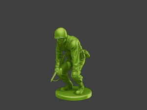 American soldier ww2 laugh 4 A15 3D Print Model