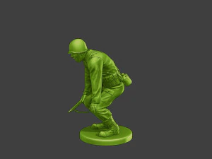 American soldier ww2 laugh 4 A15 3D Print Model