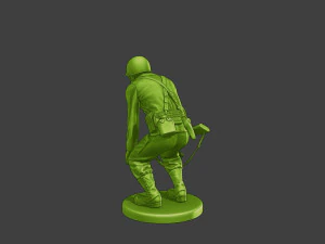 American soldier ww2 laugh 4 A15 3D Print Model