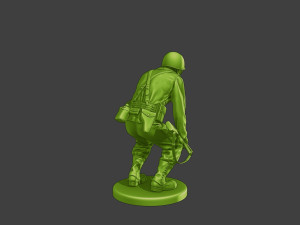 American soldier ww2 laugh 4 A15 Model do druku 3D