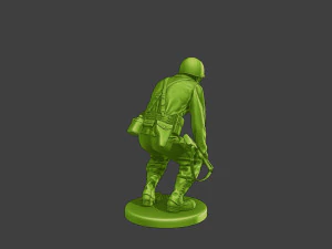 American soldier ww2 laugh 4 A15 3D Print Model