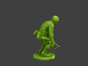 American soldier ww2 laugh 4 A15 Model do druku 3D
