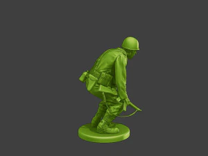 American soldier ww2 laugh 4 A15 3D Print Model