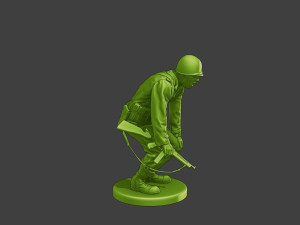 American soldier ww2 laugh 4 A15 Model do druku 3D