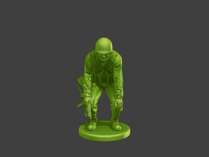 American soldier ww2 laugh 4 A15 3D Print Model
