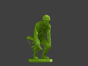 American soldier ww2 laugh 4 A15 3D Print Model
