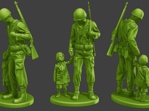 American soldier ww2 Save LG A15 3D Print Model