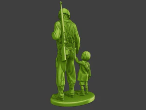 American soldier ww2 Save LG A15 3D Print Model