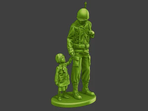 American soldier ww2 Save LG A15 3D Print Model