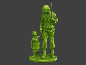 American soldier ww2 Save LG A15 3D Print Model