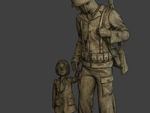 American soldier ww2 Save LG A15 3D Print Model