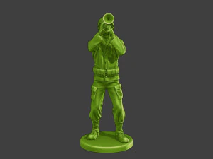 American soldier ww2 Trumpet A15 3D Print Model