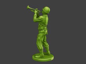 American soldier ww2 Trumpet A15 3D Print Model