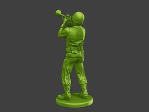 American soldier ww2 Trumpet A15 3D Print Model
