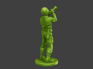 American soldier ww2 Trumpet A15 3D Print Model