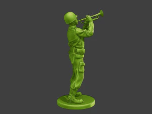 American soldier ww2 Trumpet A15 3D Print Model
