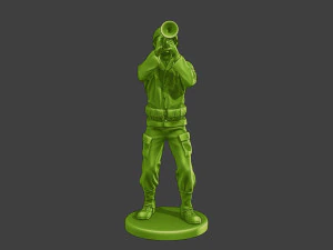 American soldier ww2 Trumpet A15 3D Print Model