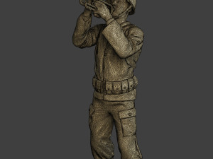 American soldier ww2 Trumpet A15 Modello di stampa 3D