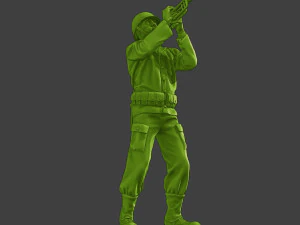 American soldier ww2 Trumpet A15 3D Print Model