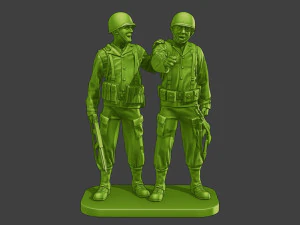 American soldiers ww2 laugh A15 3D Print Model